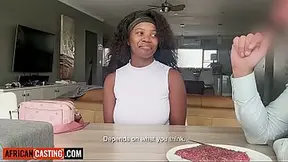 Fucking this BIG TITS EBONY TEEN better than her CUCK BOYFRIEND ever could - African Casting