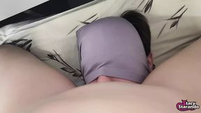 Stepsister loves to dominate me, comment on what is happening and cum on my face!