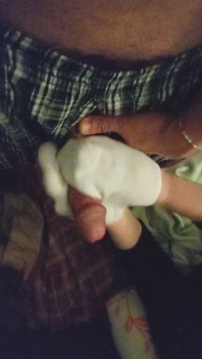 Sexy Little White Ankle Sockjob Sock Handjob
