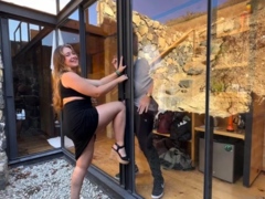 Miss Lady P - A sliding glass door. for punishing pathetic