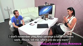 Femaleagent. cougar left unsatisfied with casting and wants camerman's jizz