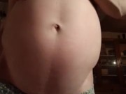 Belly play after inflation with the pump