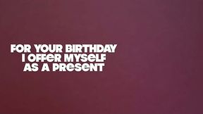 Hot Spanish girl Gala Brown offers her pussy as a Bday present
