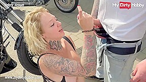 My Dirty Hobby - German amateur fucked in public by the biker
