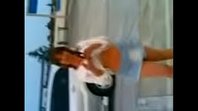 Justine Adams in sexy Blue skirt and white top 1