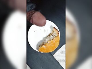 I cum in a pie during the time that wearing gloves in advance of eating it.