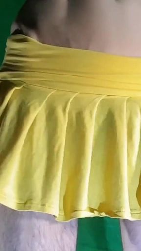 Blue Mesh Thong Try on