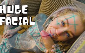 Alternative Dreadhead in High Heels Fucks Bwc, Anal Gapes, Facial