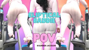 Stair Stepper Seduction: Ebony Domme’s Pink Sweats Climbing