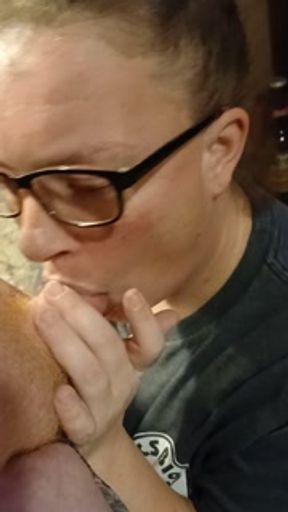 Hot milf with glasses loves my cock