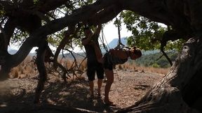 Bondage Training - Public Bondage Training in the woods for Bettine - Part 1 mp4
