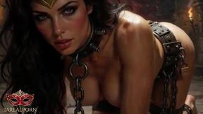bdsm – wonder woman discovering new pleasures – ai-generated