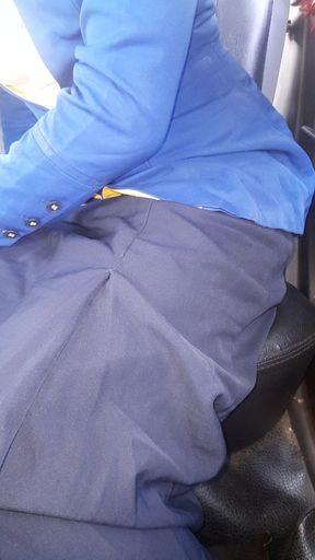 Crossdressing Wearing Woman Bca Bank Uniform