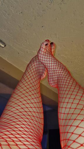 Fetish calze a rete rosse