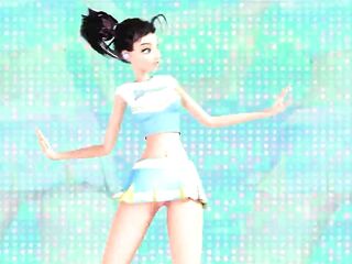 3DGSPOT - Large Bazookas Shemale hentai Screws Her Cunt With A Small Futa! CG TOON PORN!