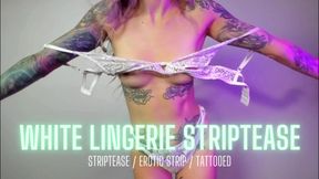 White Lingerie Striptease