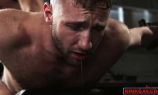 Can Miles Fallon endure the pain? Brogan flog, face, and anal fuck Fallon!