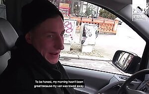 HOT CAR RIDE: HOT MILF THREESOME and TWO BIG DICKS: MELINA PURE - StevenShameDating