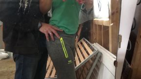 A Worker Fucking at a Construction Site and Cum Inside