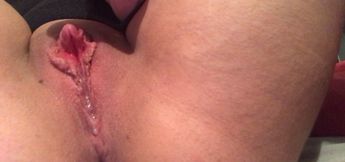 FtM uses vibrator until juicy wet orgasm