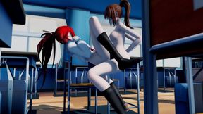The queen of the college with the students follows the order of the queen. Deprivation of virginity!