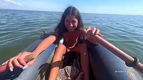 Real Pair Having Anal Sex In A Boat Right In The Centre Of The Lake