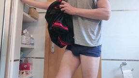 Smooth Guy Stripping and Jerking off