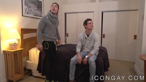 Luscious young Michael Delray anally slams Gabriel Alanzo