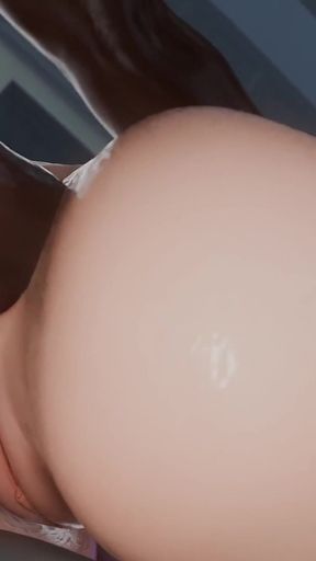 Tracer (overwatch) - Big Ass Blonde Craves BBC, Rough Deepthroat & Anal Creampie