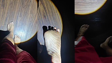 Barefoot on Hardwood Floors — Dirty Soles in the Dark, Flashlight ASMR