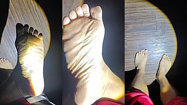 Barefoot on Hardwood Floors — Dirty Soles in the Dark, Flashlight ASMR