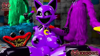 CatNap Hugs Big Breast Rough Sex Cumshot Poppy Playtime 3D Animation