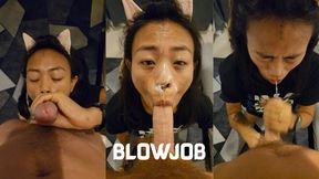 Hot Asian MILF got gagged and painted by BWC POV