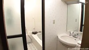 Wet Asian Bimbo Blows Thick Dong Post-Shower Orgasmic Delight