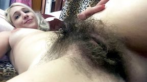 Full hairy body tour with cute blonde teen