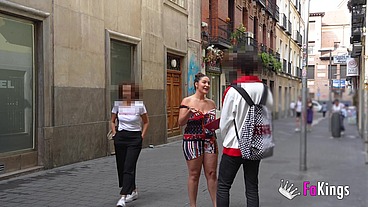 Curvy Gigi Lust seduces random guys at the street and bangs one of 'em for us!!