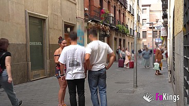 Curvy Gigi Lust seduces random guys at the street and bangs one of 'em for us!!