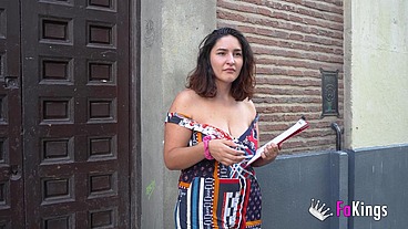 Curvy Gigi Lust seduces random guys at the street and bangs one of 'em for us!!