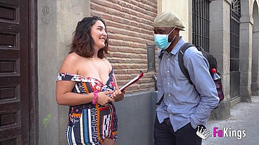 Curvy Gigi Lust seduces random guys at the street and bangs one of 'em for us!!