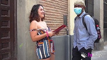Curvy Gigi Lust seduces random guys at the street and bangs one of 'em for us!!