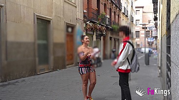 Curvy Gigi Lust seduces random guys at the street and bangs one of 'em for us!!