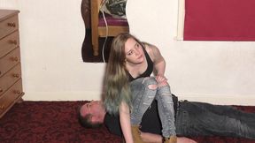 Sophie Sitting On Her Slave (4K)