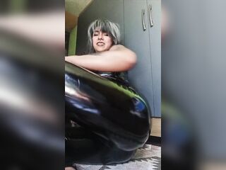 Shiny Pvc Costume Masturbation - Loud Squeaks During the time that I Rub Myself