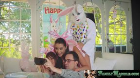 Teen's wet pussy surprises Easter bunny