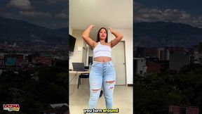 valeri stone - big booty teen latina with perfect round ass first porn video latina casting