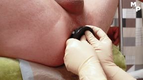 Anal treatment on the gyn chair