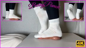 After Gym White Socks Cock Trampling - Cock Crush - Ball Stomping - CockBox - Foot Fetish - Sockjob - 4K