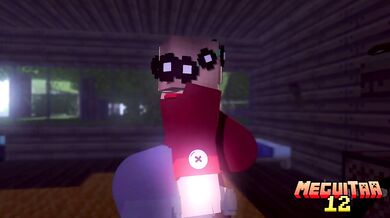 gets a big cock surprise in Minecraft