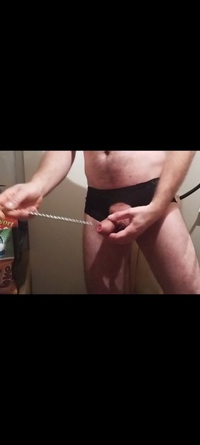 masturbate oiled cock and penetrate peehole till i come