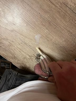 Cum in chastity Cage